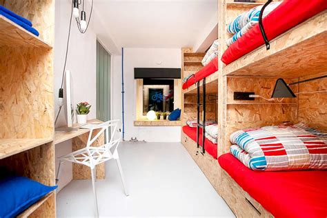 simple hostel  colorful hostel  simple interior  eco design concept