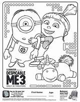 Pages Coloring Despicable Meal Happy Disney Click Sheets sketch template
