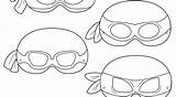 Ninja Mask Turtle Coloring sketch template