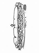 Stokbrood Baguette Gezond Gesund Kleurplaat Brood Maak Brot Malvorlage Persoonlijke sketch template