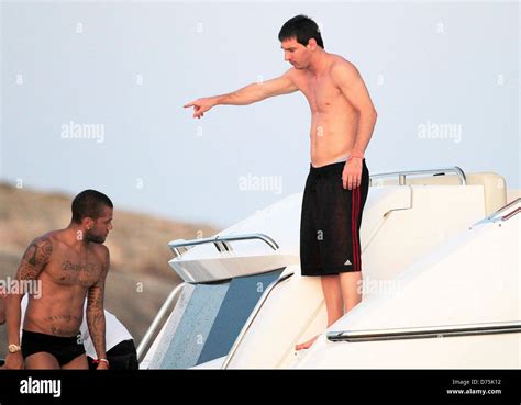 Fc Barcelona Footballer Lionel Messi Is Seen Aboard A Yacht Enjoying