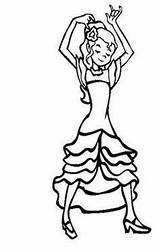 Coloring Pages Colouring Flamenco Dancers sketch template