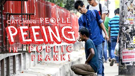 Prank Catching People Peeing In Public Youtube