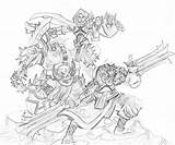 Diablo Coloring Character Class Pages Barbarian Monster Games Drawing sketch template