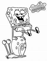 Spongebob Mewarnai Squarepants Snail Schwammkopf Zeichnet Kartun Happy sketch template