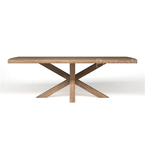 modern dining table cross wood legs posteak furniture