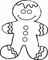 Gingerbread Man Coloring Pages Outline Clipart Christmas Ginger Bread Line Men Cliparts Drawing Cartoon Kids Template Disney Crafts Funny Activities sketch template