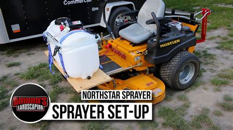 sprayer set  spray tank mounted  mower youtube