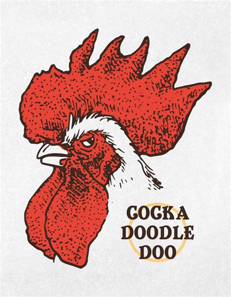 Cock A Doodle Doo Drawing Ai Illustrator File Us 5 00 Each Ai