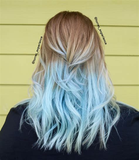 light blue ends frozen hair coloracion de cabello ideas de cabello