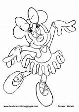 Minnie Mouse Coloring Pages Disney Bow Daisy Printable Duck Girls Kids Ballerina Drawing Printables Color Sheets Print Head Book Getcolorings sketch template