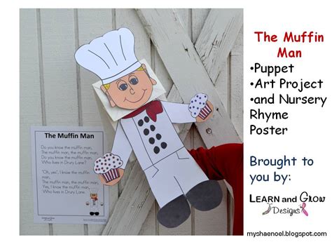 learn  grow designs website  muffin man nursery rhyme puppet