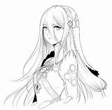 Emblem Fire Fates Pages Coloring Azura Corrin Female Sketches Aqua Character Sketch If Emblems Anime Template Characters Fate Manga Concept sketch template