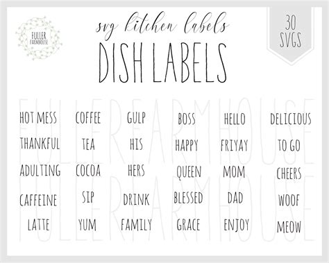 rae dunn printable words