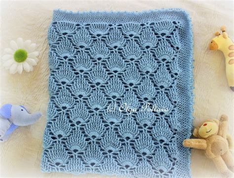 lacy crochet blue lace baby blanket