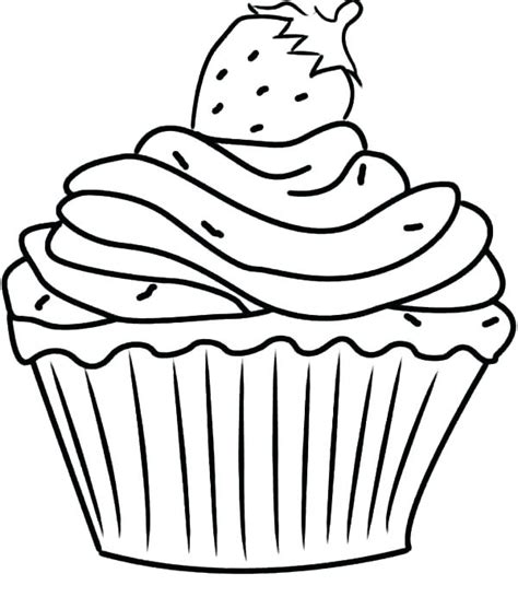 happy birthday cupcake coloring pages  getcoloringscom