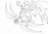 Warcraft Illidan Ausmalbilder Malvorlagen Creature Colouring Legion Elf Ausmalen Sitik Oren Rodo sketch template