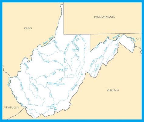 map  west virginia rivers