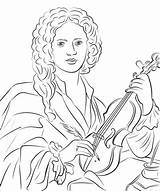 Vivaldi Antonio Dibujo Ausmalbilder Ausmalbild Supercoloring Baroque Barroco Composers Kompozytor Compositores Template Drukuj sketch template