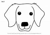 Dog Face Draw Drawing Kids Step Animal Faces Golden Drawings Paintingvalley Tutorials Learn sketch template