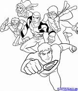 Justice Coloring Pages League Young Flash Kid Lego Robin Superboy Printable Colouring Miss Artemis Martian Print Kids Unlimited Superheroes Getcolorings sketch template