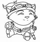 Teemo League Legends Pages Coloring Sketch Template sketch template