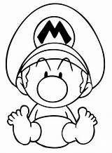 Mario Luigi Coloring Pages Super Baby Color Number Nintendo sketch template