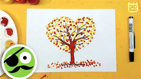 draw autumn tree youtube