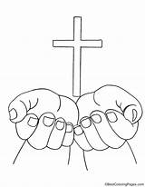 Hands Cross Coloring Pages sketch template