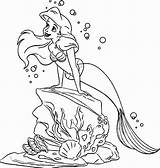 Mermaid Coloring Disney Princess Pages sketch template