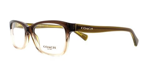 coach eyeglasses hc6089 5400 olive brown gradient olive 49mm
