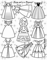 Paper Dolls Doll Coloring Disney Pages Princess Printable Template Frozen Colouring Crafts Kids Sheets Color Princesses Diy Cut Dress Inspired sketch template