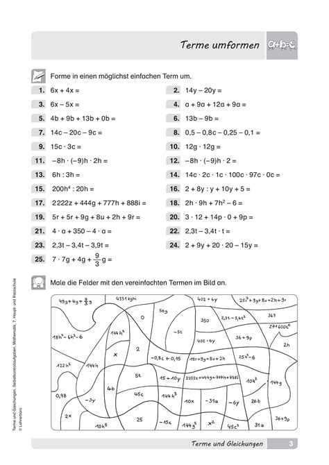 mathematik arbeitsblaetter sekundarstufe  lehrerbuero