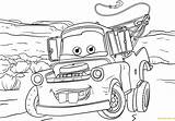 Pages Cars Coloring Online Tow Mater Disney Color sketch template