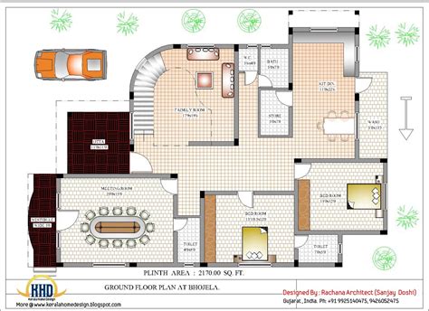 luxury indian home design  house plan  sqft indian house plans