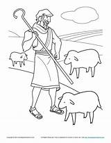 Shepherd Coloring Pages Jesus Bible Good Flock His Sheep Lost Shepherds Kids Am Printable Baby Parable Tends Clipart Christmas Visit sketch template