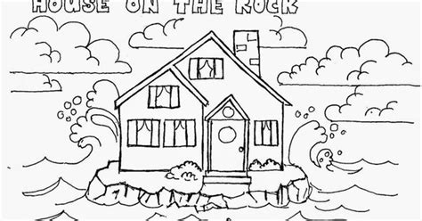 man  built  house   rock coloring page