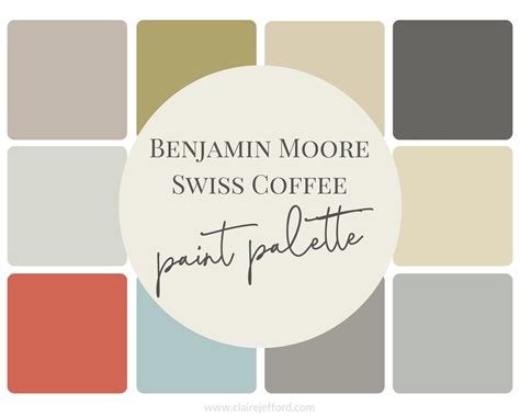 swiss coffee  benjamin moore interior paint color palette interior