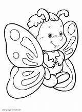 Butterfly Coloring Pages Baby Printable Print Butterflies Insect Insects sketch template
