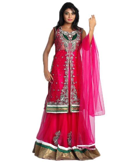 maurvi s maganta color lancha cum suit buy maurvi s maganta color lancha cum suit online at