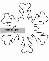 Neve Fiocco Sagoma Stampare Pdf sketch template