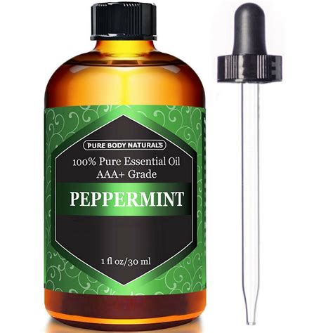 peppermint essential oil  pure  undiluted pure body naturals