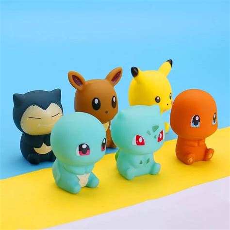 set   pokemon bath toys figures pikachu squirtle  etsy