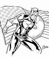 Captain America Coloring Pages Printable Kids Print sketch template
