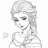 Elsa Frozen Drawing Coloring Deviantart Disney Characters Pages Anime Getdrawings Visit Drawings sketch template
