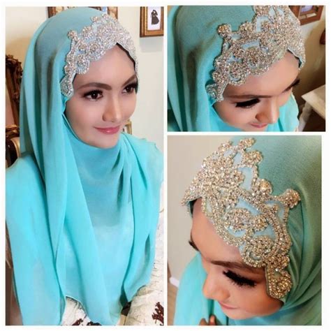 12 gaun pernikahan hijab bertema turquoise untuk datangkan kesan sejuk di resepsimu