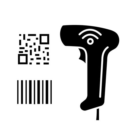 barcode  qr code scanner glyph icon wifi bar codes handheld reader qr codes barcodes