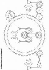 Coloring Pages Gears Cogs Template sketch template