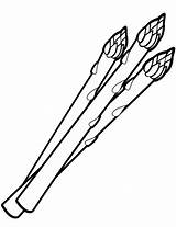 Asparagus Coloring Pages Getdrawings Drawing sketch template