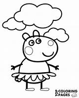 Coloring Sheep Peppa Suzy Pages Pig Printable Template Print Topcoloringpages George Color sketch template